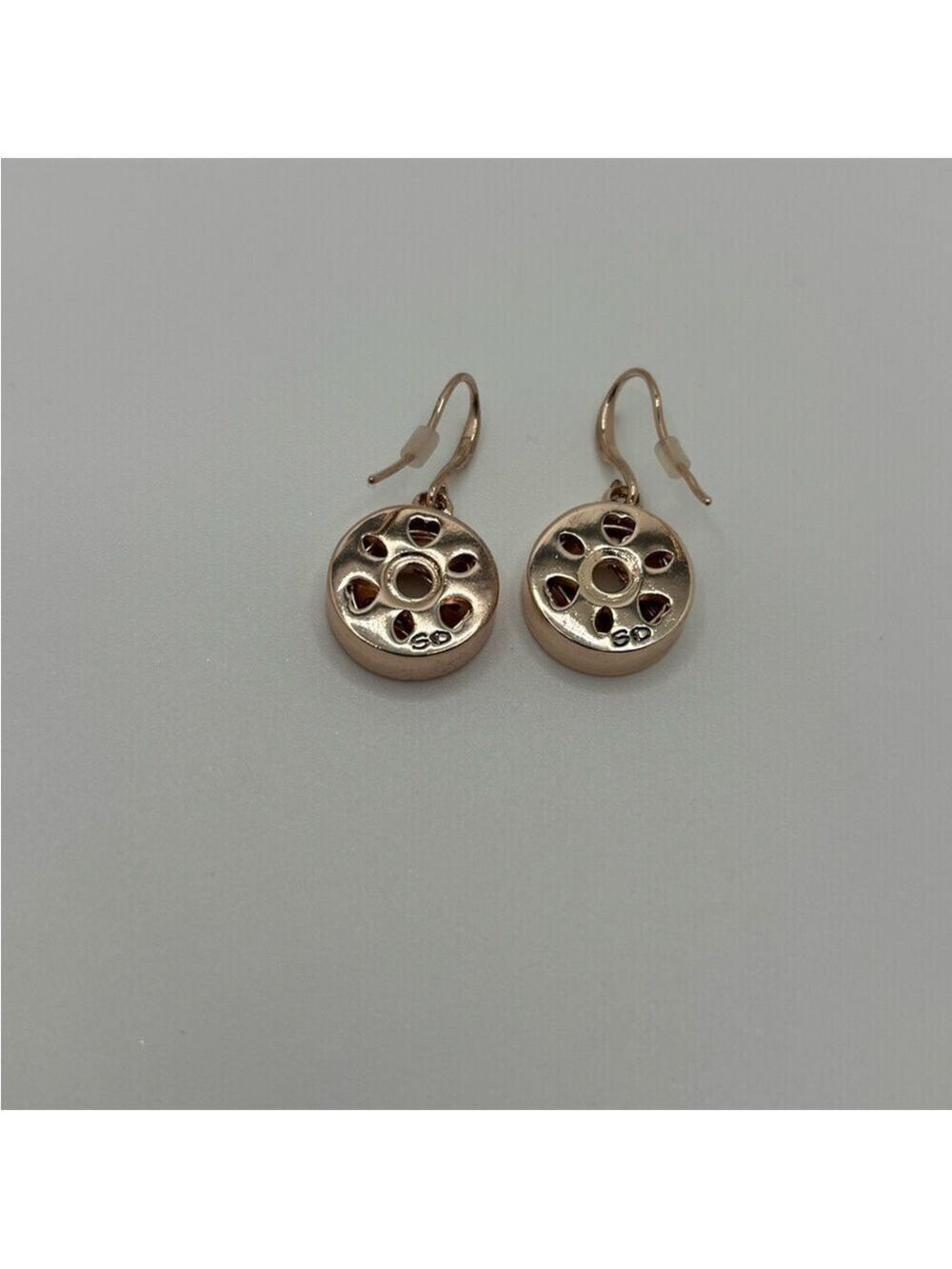 SO Gold Earrings with Heart Details